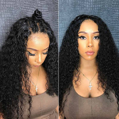 Deep Wave Lace Front Wigs 100% Human Hair Wigs Natural Hairline