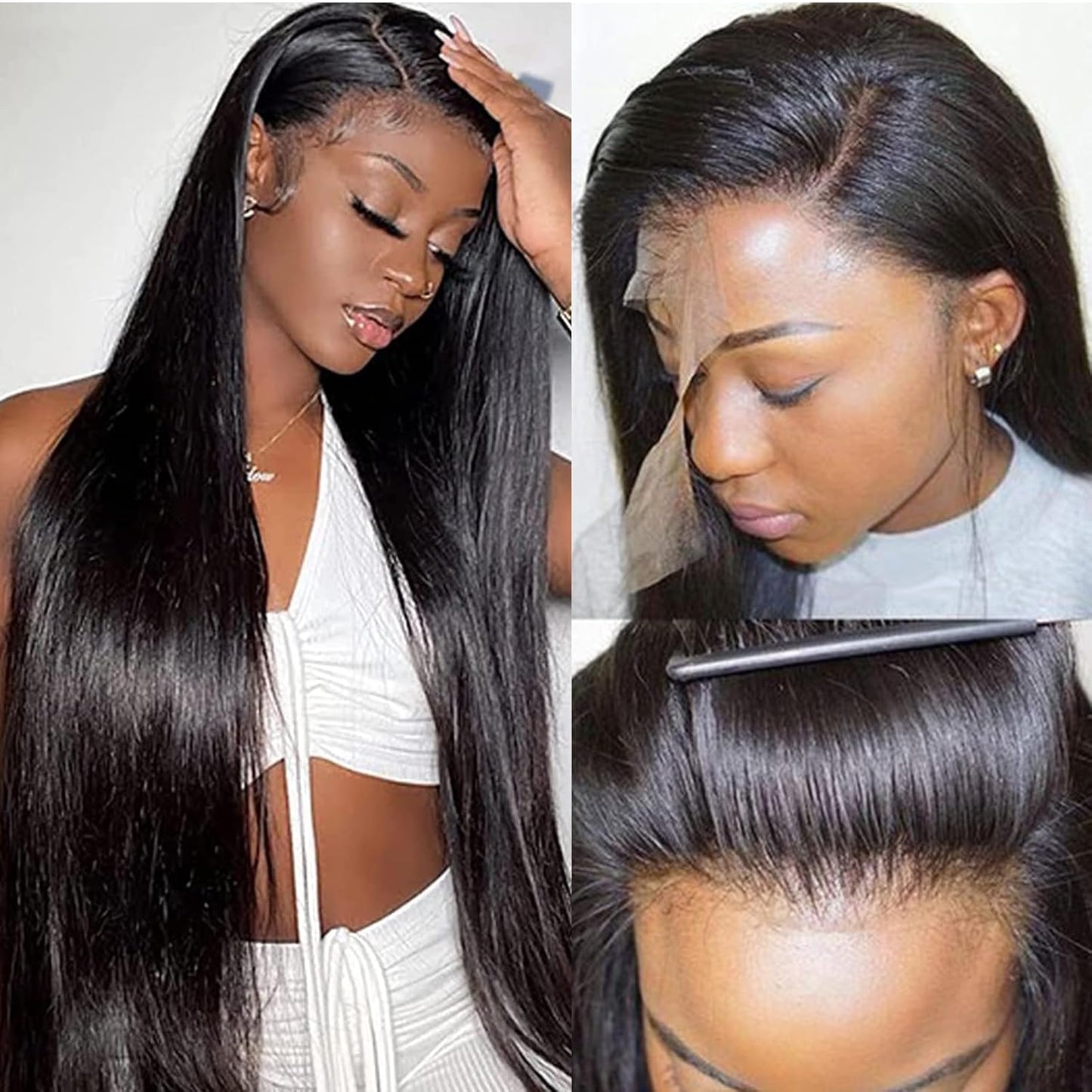 ⚡ Final Hours – Up to 57% Off🌷💥Straight HD Transparent Lace Front Wigs Human Hair