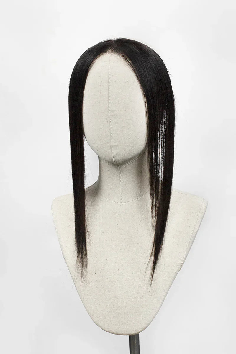 Aurora Hairline Topper: Breathable Lace|Halo Wire|Natural Look Natural Black #1B