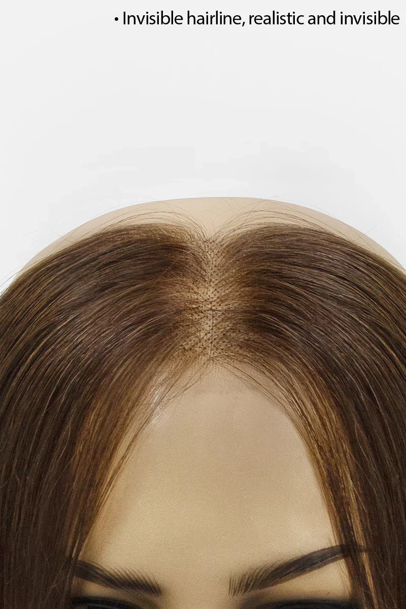 Aurora Hair Hairline Topper: Breathable Lace|Halo Wire|Natural Look Dark Brown #2