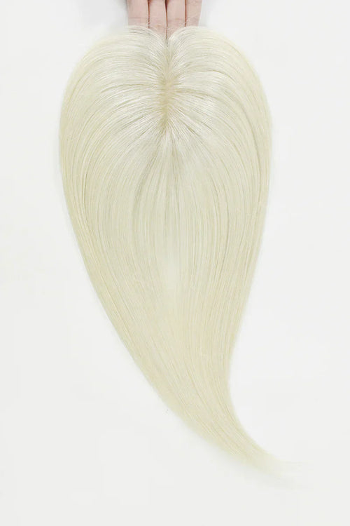 Flavia Silk Top Remy Human Hair Topper #Platinum Blonde #60