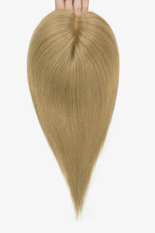 Flavia Silk Top Remy Human Hair Topper Dark Blonde #27