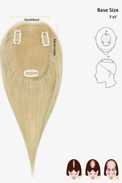 Flavia Silk Top Remy Human Hair Topper Blonde #613