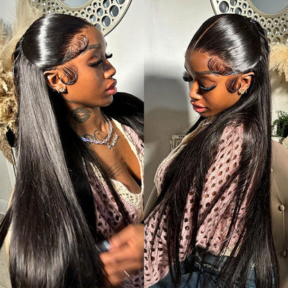 Straight Wear Go Wigs Pre Cut 9x6 HD Lace Bleached Knots Glueless Wigs Human Hair Tiny Knots Pre Plucked Hairline