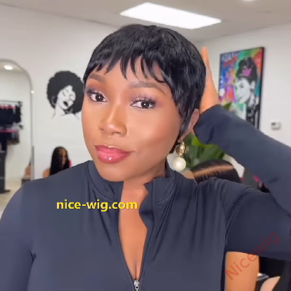 Best Seller Glueless Supper Short Pixie Cut Wig Straight Hair